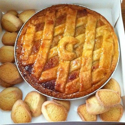 almond paste pie and cookies