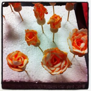 First attempt at piping roses
